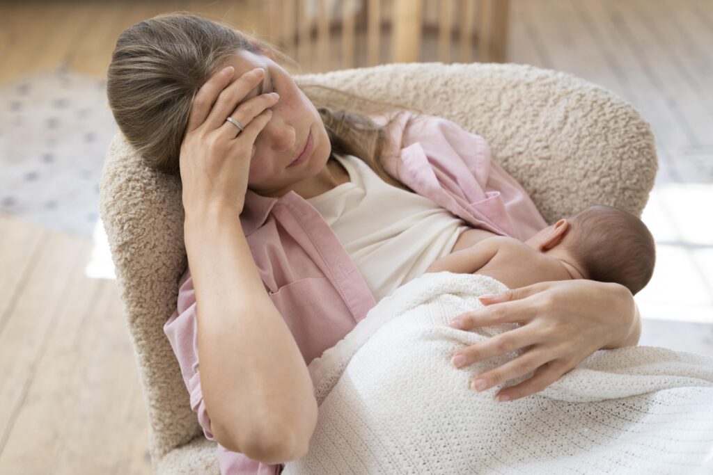 woman experiencing postpartum depression